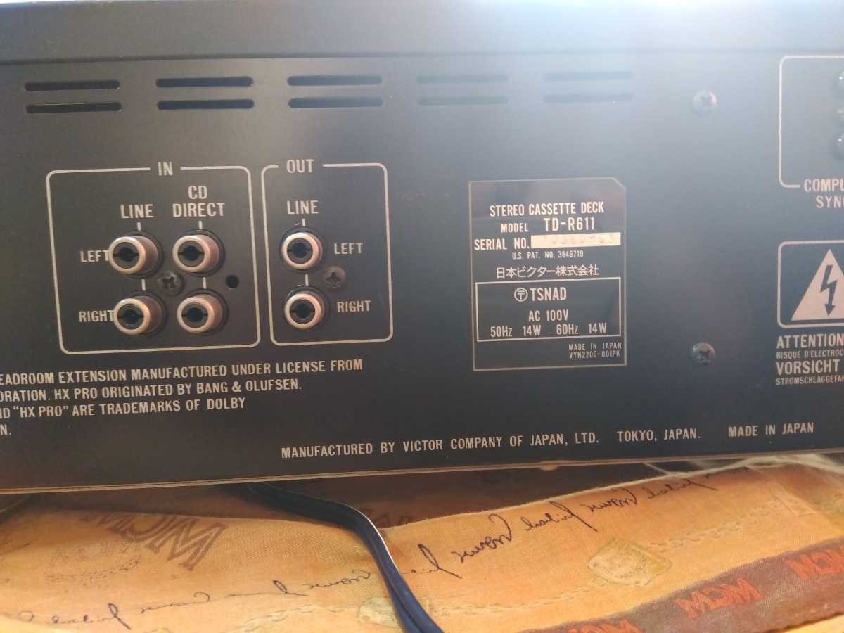 完動品・保証有】Victor リバースカセットデッキ TD-R611 karatebih.ba