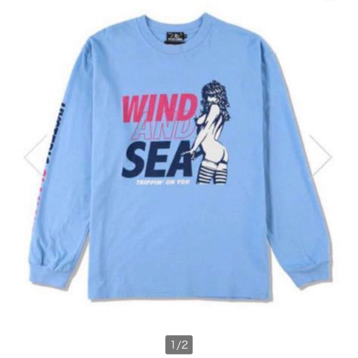 新品 HYSTERIC GLAMOUR WIND AND SEA tee Tシャツ ロンT Mサイズ 青