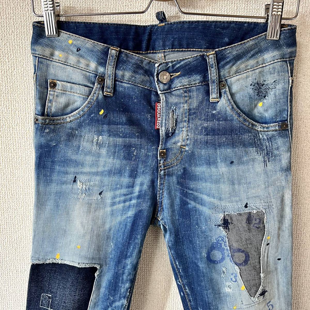 美品 Dsqeared2 Cool girl cropped jean 36 デニムパンツ ディー