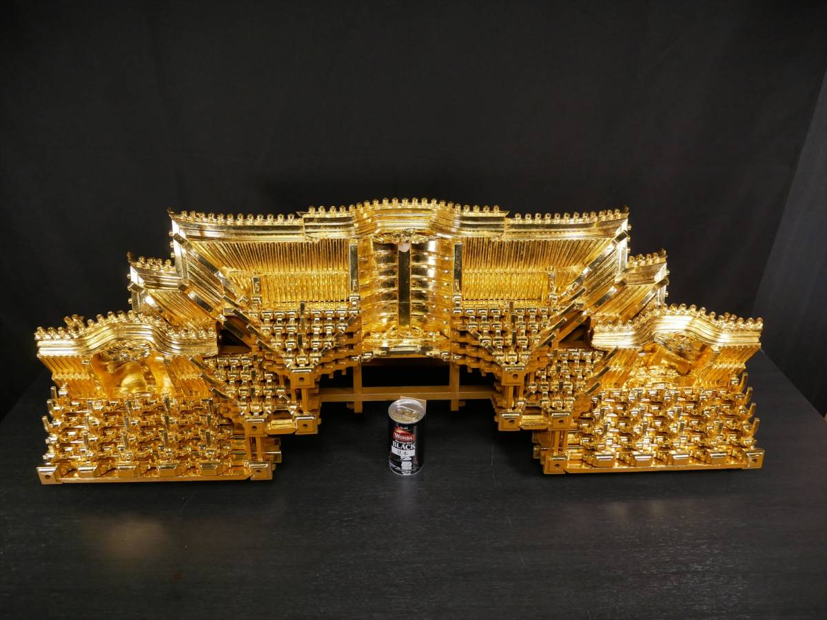 収集品 宮殿の屋根 木製本金箔 高級仏壇用 木製 仏壇 幅102㎝(TS Q
