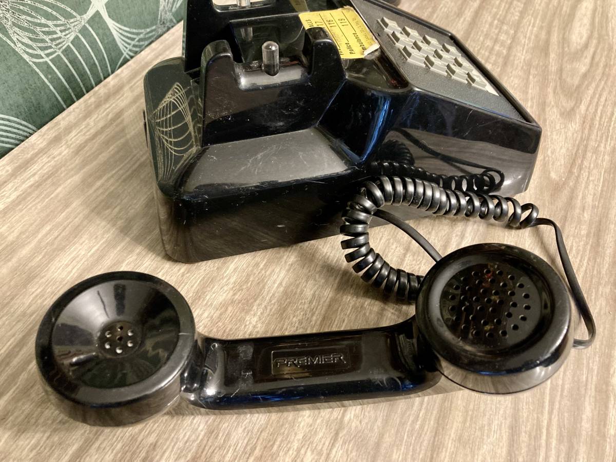  Junk US Vintage black telephone push ho n telephone machine PREMIER interior interior display 