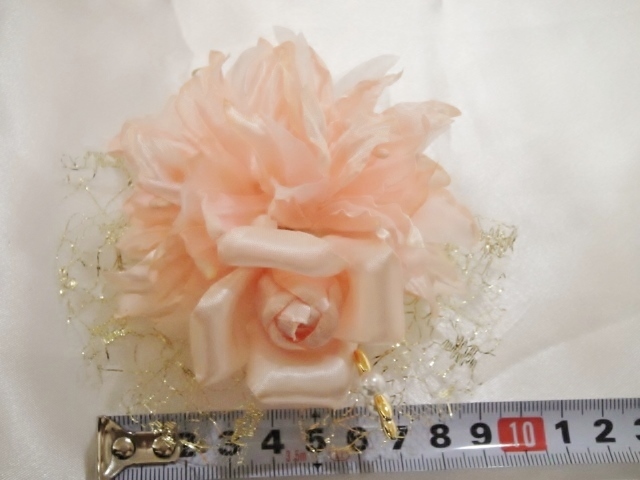 ! new goods corsage hair clip [ high quality / made in Japan / coming-of-age ceremony go in . type graduation ceremony wedding /biju-/ rose / rose / flower / flower / pink ]!