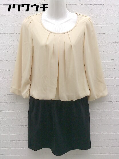 ◇ ROPE PICNIC ロペピクニック 八分袖 膝丈 ワンピース サイズ38
