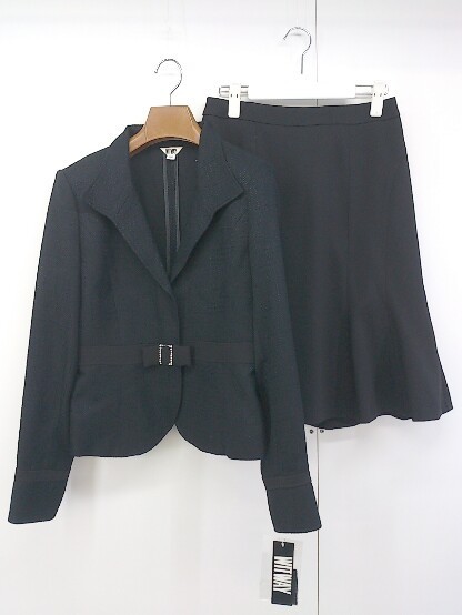 ◇ ◎ WITWAY タグ付 スカート スーツ セットアップ 上下 サイズ11 ブラック レディース_画像1