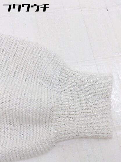 ◇ NATURAL BEAUTY BASIC Vネック ラメ 長袖 ニット セーター サイズM