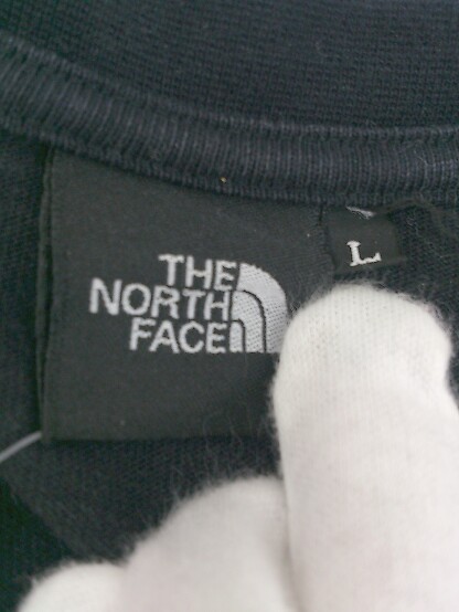 ◇ THE NORTH FACE NT81931 ボックスロゴ 長袖 ロンT Tシャツ カットソー サイズ L ブラック ホワイト メンズ_画像4