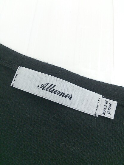 ◇ Allumer アリュメール 長袖 カーディガン サイズ 1 ブラック レディース_画像4