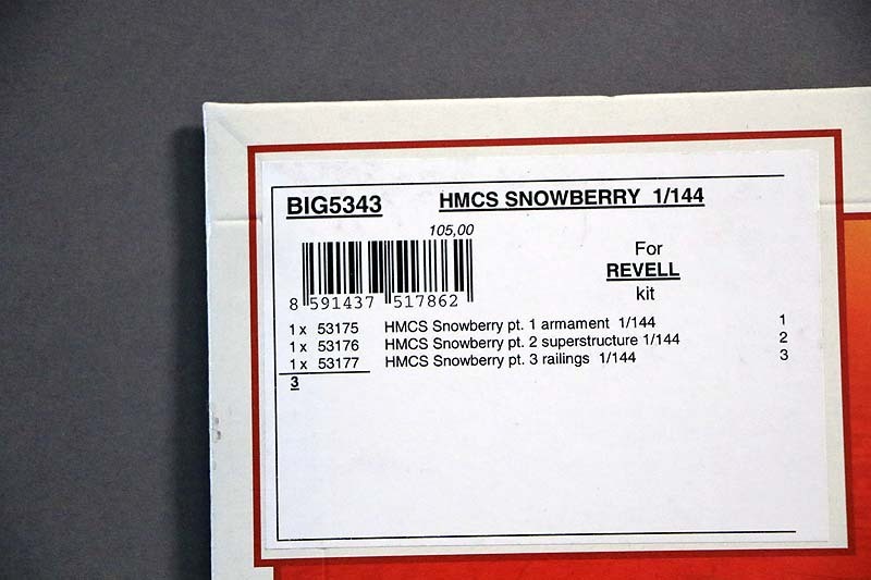 エデュアルド(BIG5343）1/144 HMCSスノーベリー用フルエッチングセット