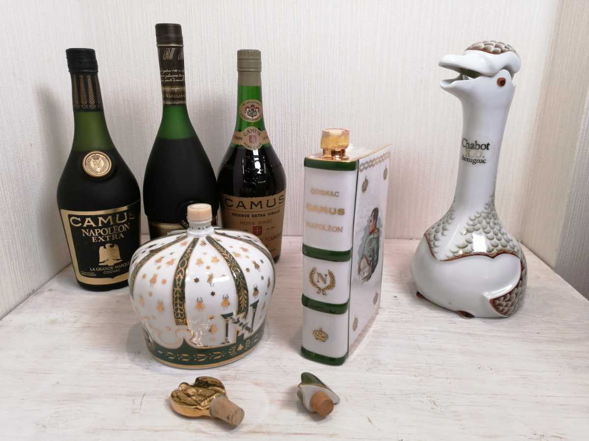 ◇未開栓 古酒 お酒まとめ 6本 ブランデー ナポレオン カミュ CAMUS