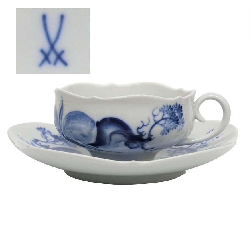 MEISSEN マイセン ブルーオーキッド カップ&ソーサー t-136 | www