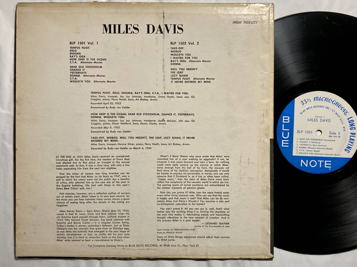 総合ランキング1位 Miles Davis Volume 1 Ble Note Blp1501 Rvg Ear 耳 P 47west 63rd Nyc Mono マイルス デイビス デービスus盤モノラル 正規取扱店 Spswiniary Slubice Org Pl