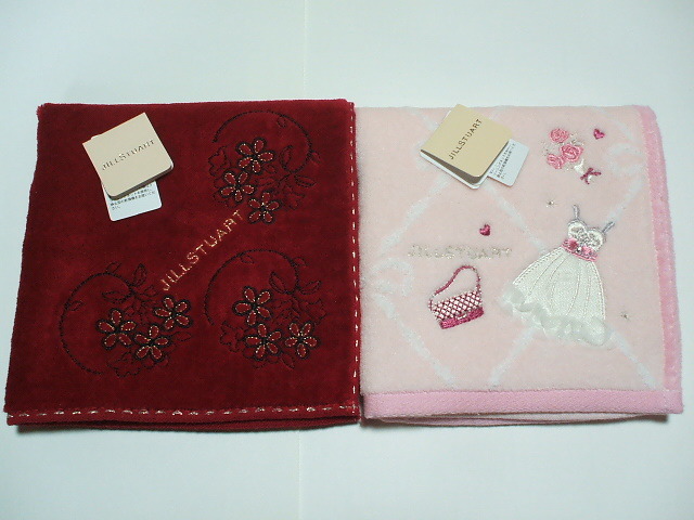 新品☆JILLSTUART☆ジルスチュアート☆お花とドレス刺繍タオルハンカチ2枚セット☆D 低廉 新品☆JILLSTUART☆ジルスチュアート☆お花とドレス刺繍タオルハンカチ2枚セット☆D 低廉