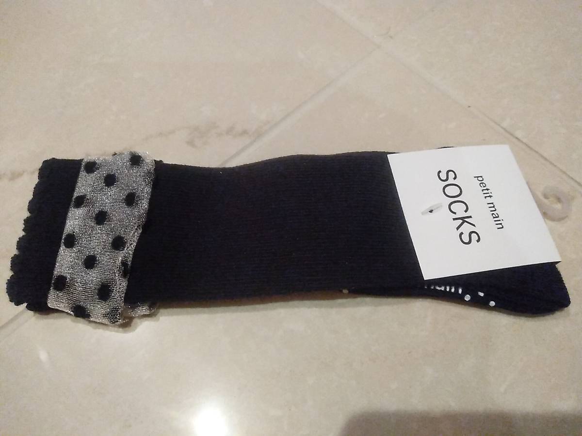[ not yet arrived for new goods ]petit main dot chu-ru knee-high socks 13-15cm size 