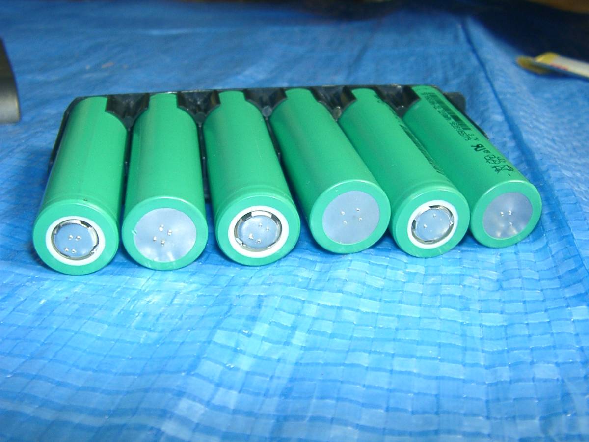 即決,　未使用18650　リチウムイオン充電池　６本パック×２個 工具 工作 自作用等に　充電池 3,7v　実測2200mAh 　2020年製取り出し品_画像6
