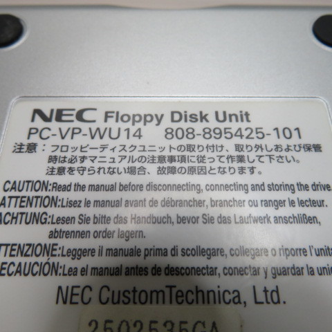 ☆　NEC USB Floppy Disk Unit　PC-VP-WU14 808-895425-101 ジャンク　☆_画像3