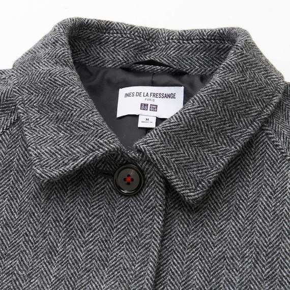 新品・L】定価13 932円ユニクロ×イネス ツイードステンカラー