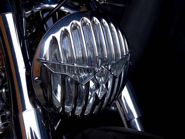 Suicide Customs制 イーグル ヘッドライト アルミ鋳造キャスト制ポリッシュ仕上げ カスタム イントルーダー グラストラッカー ビッグボーイ