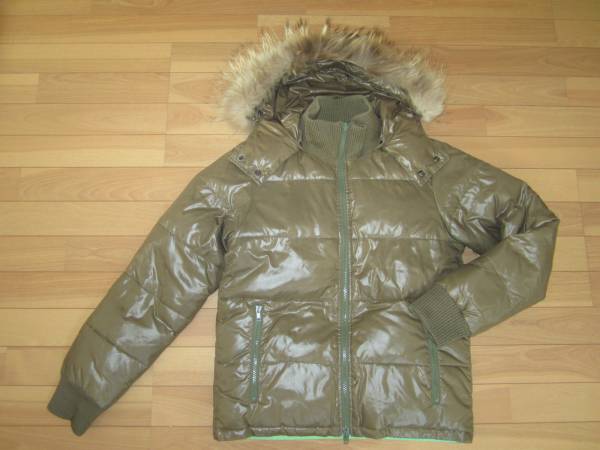 ★MEN'S MELROSE リバーシブルスタンドカラー ダウンパーカ★カーキsize4★