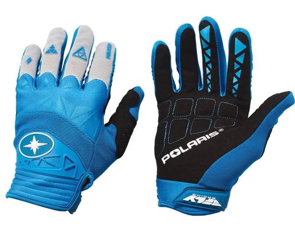即納 ポラリス FLY Soft Flex TPR グローブ ブルー M polaris pro ride axys iq