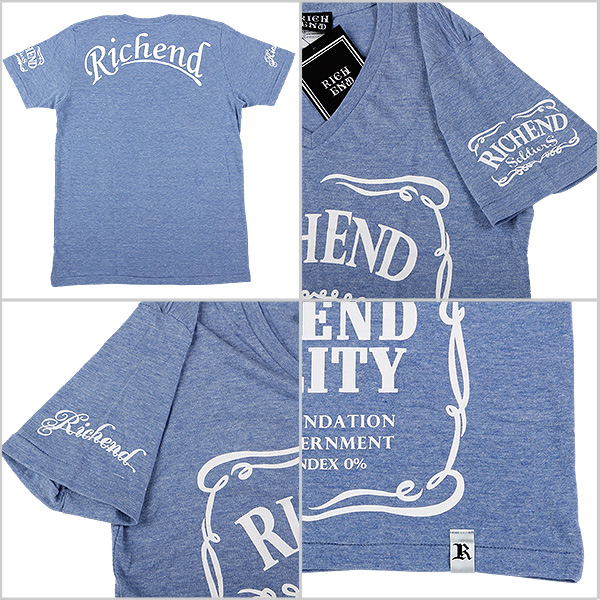 RICHEND/ Ricci end V шея футболка [HYBRID V] Heather голубой ( размер :XL)( Ame - Gin g одежда ) синий пепел длина длина ...LL XL