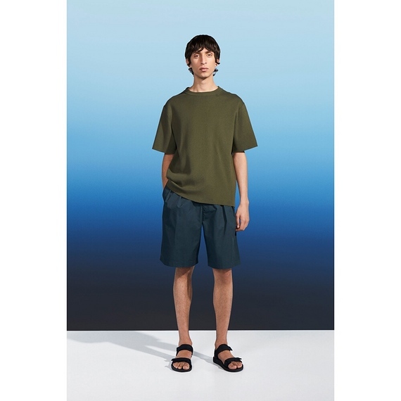 UNIQLO U（ユニクロ　ルメール　コラボ） 旧タグ コットンクルーネックセーター（半袖） Olive Lサイズ 新品タグ付き レア_画像4