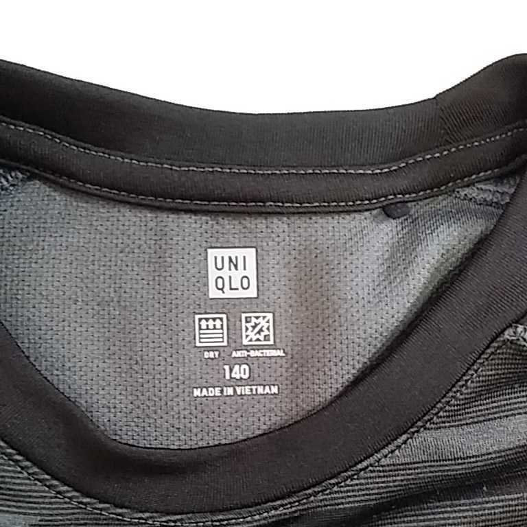 送料230円【USED】ユニクロ 長袖 Tシャツ ロンT 140 ドライストレッチTシャツ UNIQLO 男の子 ジャージ キッズ 長袖Tシャツ 子供_画像3