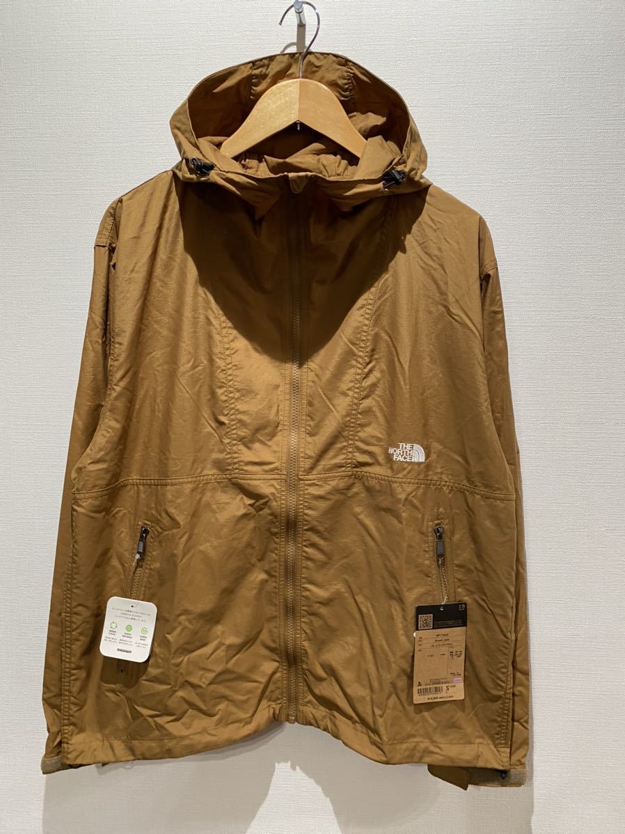 ★ ノースフェイス THE NORTH FACE コンパクトジャケット sizeL ブラウン 新品未使用タグ付 ナイロンパーカー_画像1