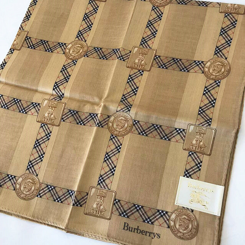 新品Burberry バーバリー◆大人気レア柄ビンテージミニスカーフ大判ハンカチ★57×57㎝膝掛け①