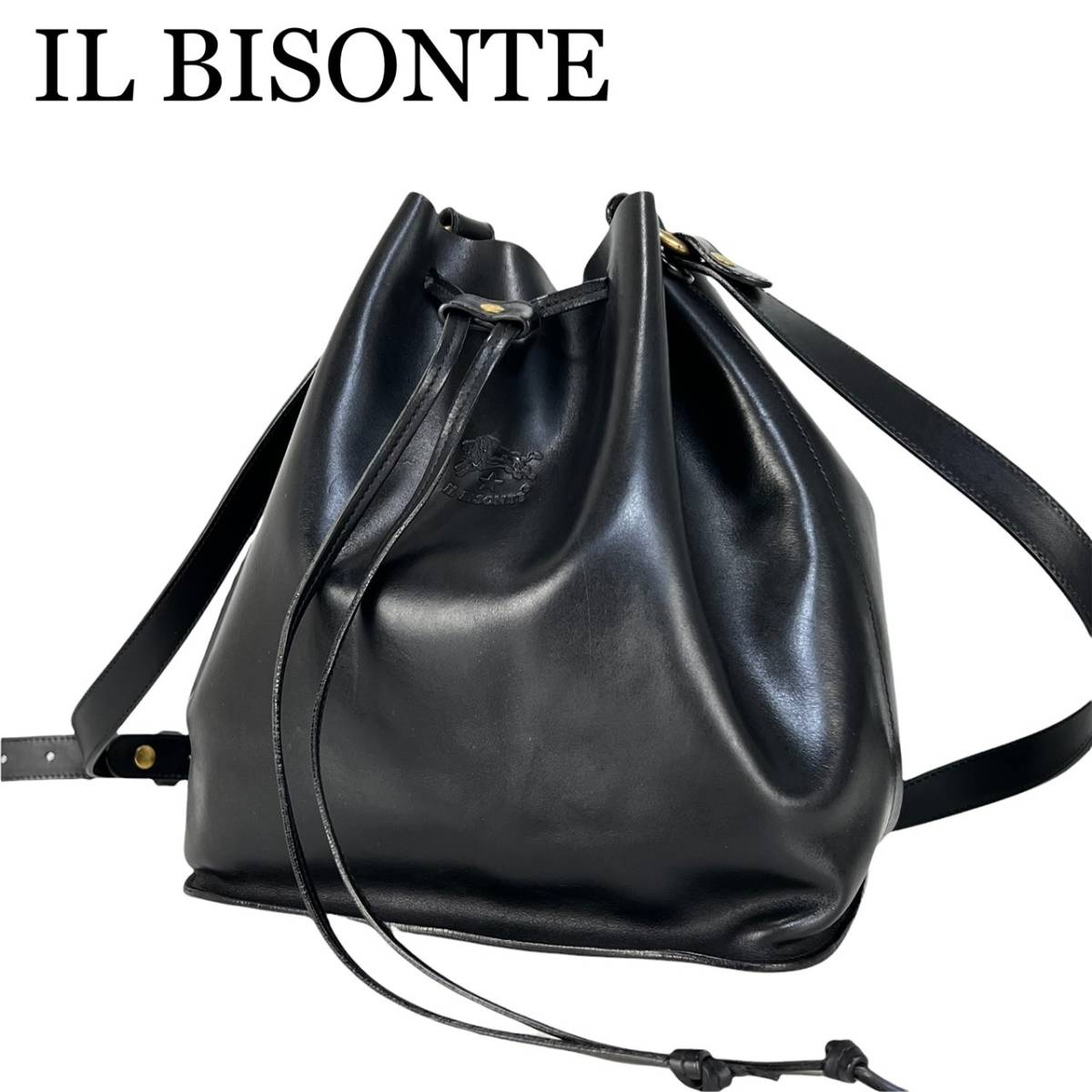 送料無料/新品 IL BISONTE イルビゾンテ ショルダーバッグ ブラック 黒