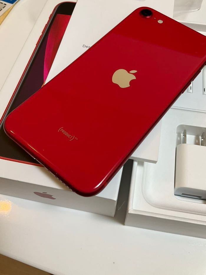 iPhone SE 第2世代 64GB SIMフリー PRODUCT RED ほぼ未使用 超美品 利用制限◯ バッテリー100% 