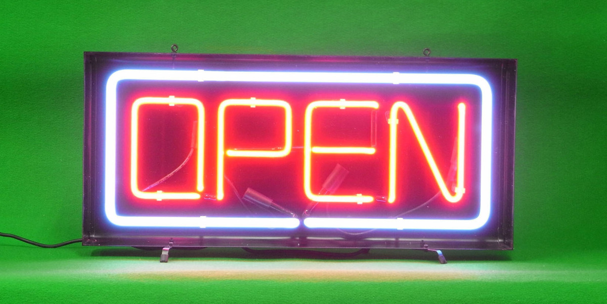 ネオン管 ネオンサイン 看板〈OPEN〉BOX(B) www.cleanlineapp.com