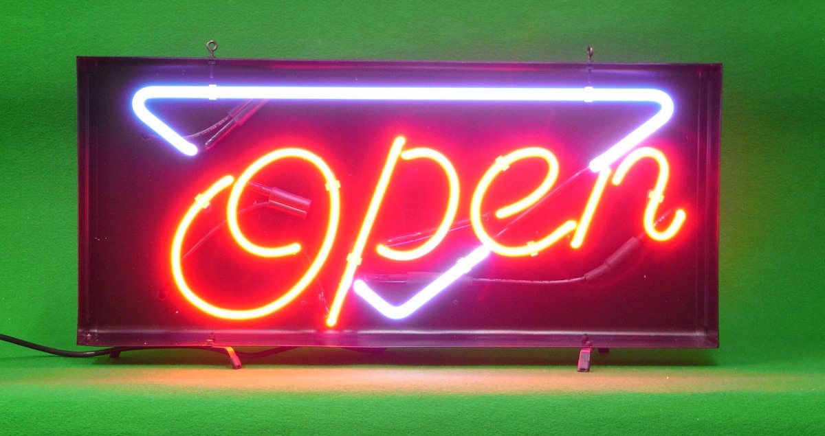 ネオン管 看板 〈OPEN〉デルタ BOX 昭和レトロ ネオン管 看板 〈OPEN〉デルタ BOX 昭和レトロ