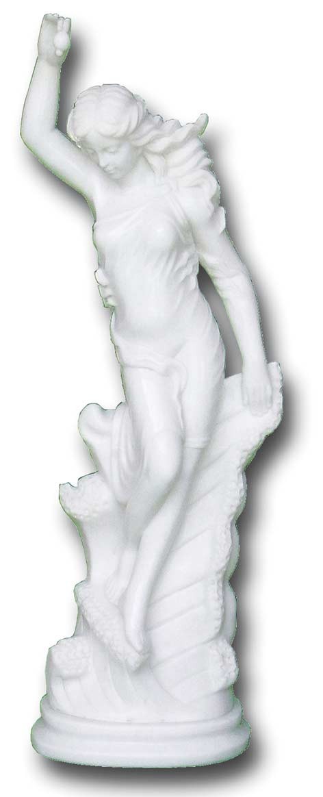 彫刻 石像 真珠の女神 大理石 高級四川白石 高さ約 90cm　重さ約 40kg　ヴィーナス