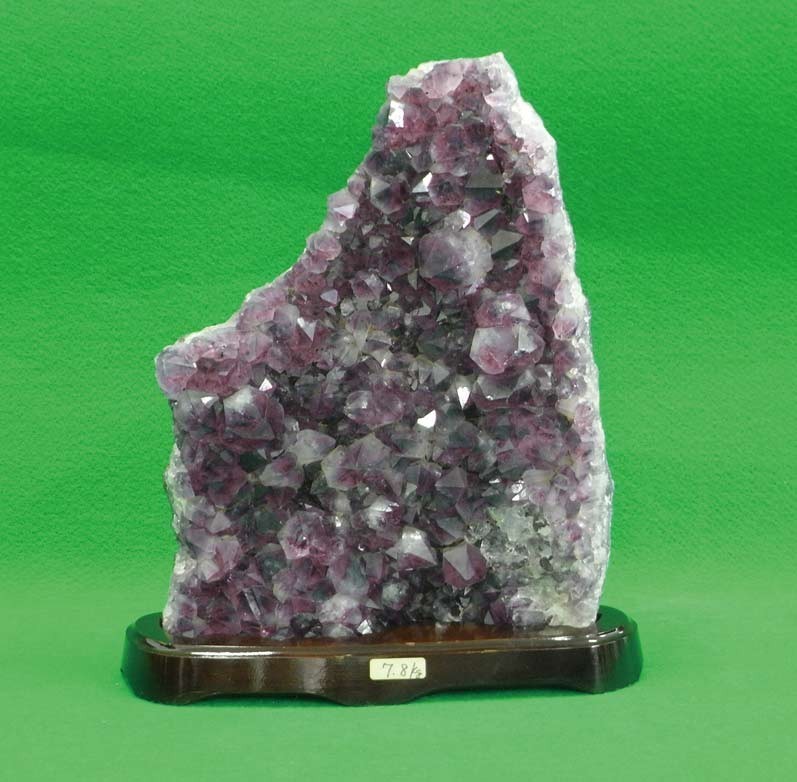 アメジスト 原石 ドルーズ 06 ブラジル産 約7.8kg クラスター 紫水晶　手彫木台付き