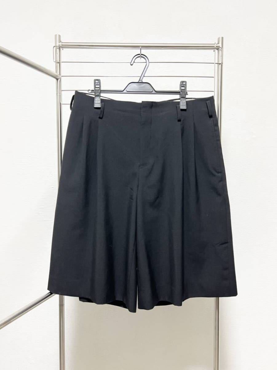 2021 ss COMME des GARCONS HOMME PLUS ウール ハーフ パンツ 黒 L