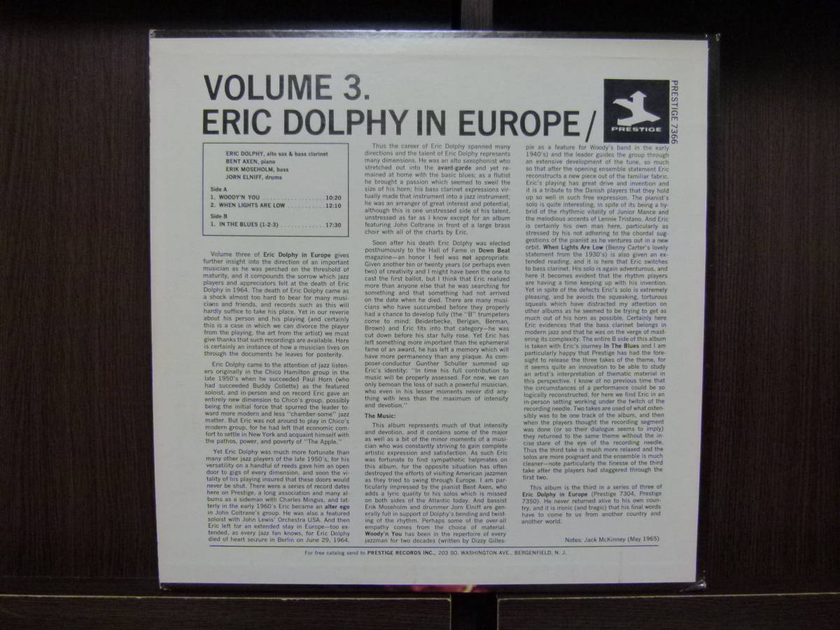 ■激レア■美盤RVG■ERIC DOLPHY■IN EUROPE VOL.3■_画像3