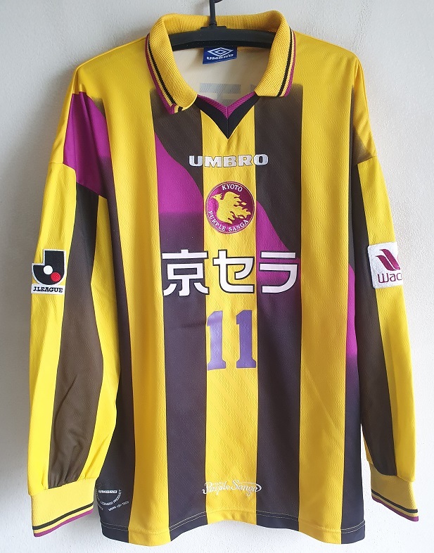 京都パープルサンガ 選手支給品 1997‐1998 AWAY L/Sユニフォーム#11 L