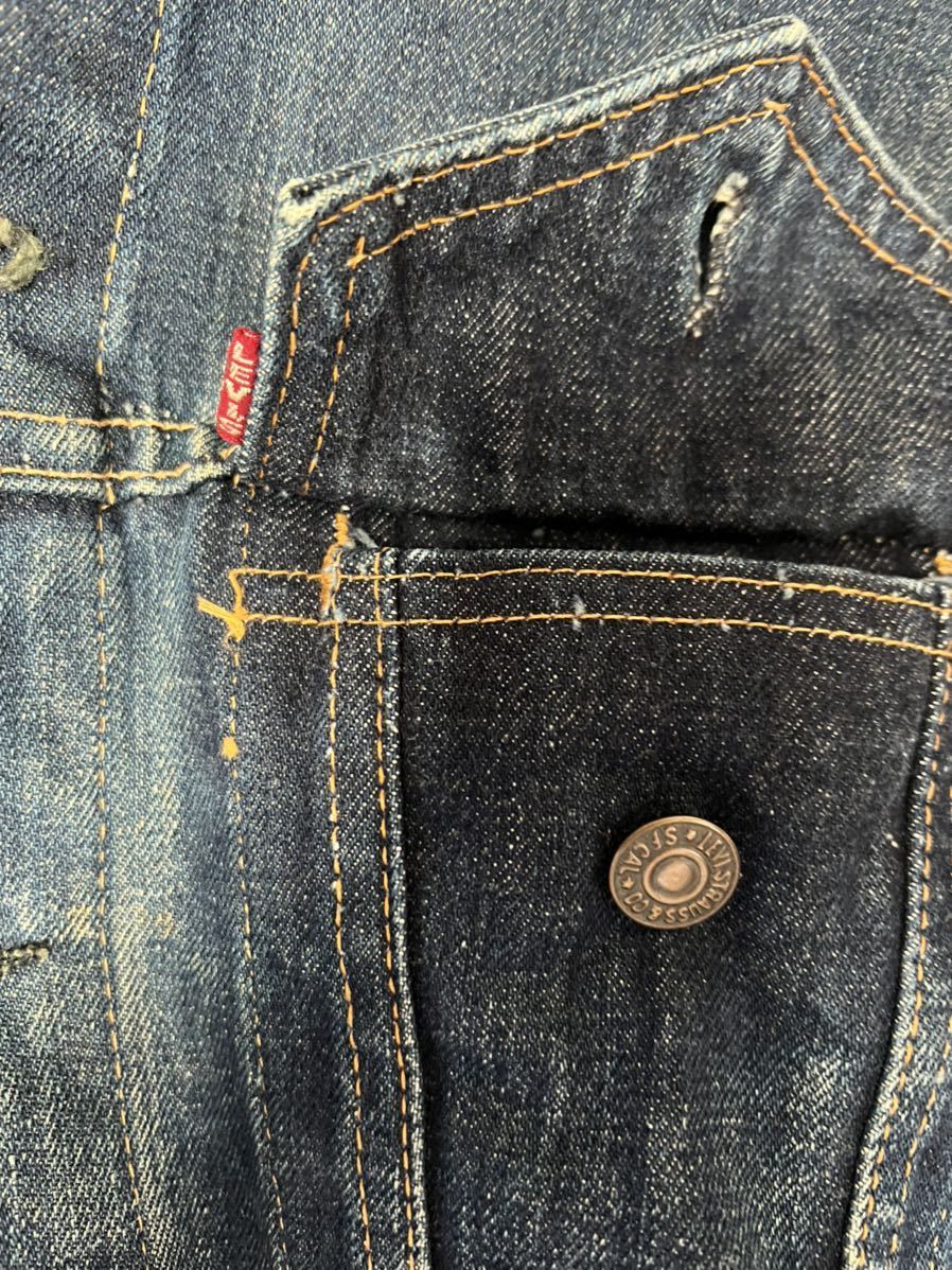 LEVIS 70705 557 3th BIG “E” オリジナル ヴィンテージ 506XX 507XX 501XX 501E 赤耳 LVC 557XX リーバイス_画像5