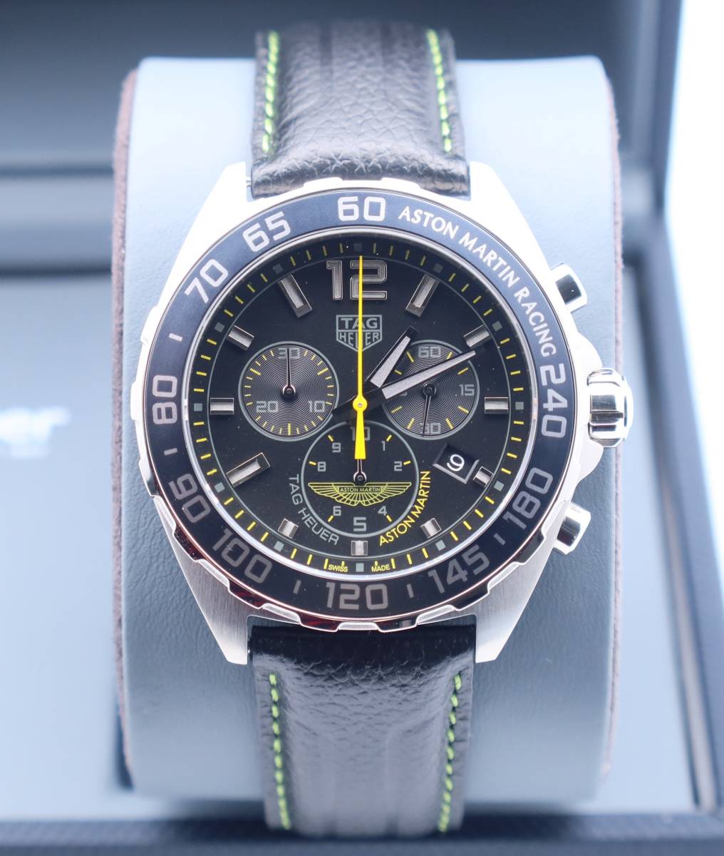 ■新品未使用■最落なし■タグホイヤー CAZ101P.FC8245 フォーミュラ1 黒文字盤 メンズ TAG HEUER クロノグラフ アストンマーチン クォーツ_画像1