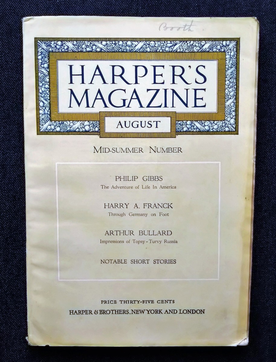 1919年 Harper's Monthly magazine 洋書 Walter Biggs/Gerald Leake/Rhoda Chase 挿絵イラスト/Philip Gibbs/Harry A. Franck_画像1