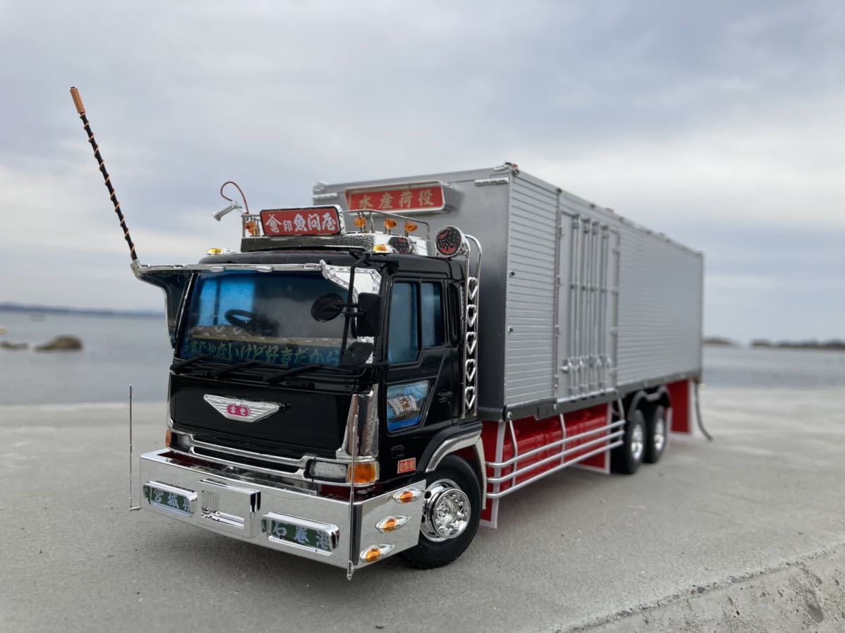 アオシマ 大型トラック1/32アートトラック完成品 デコトラプラモデル