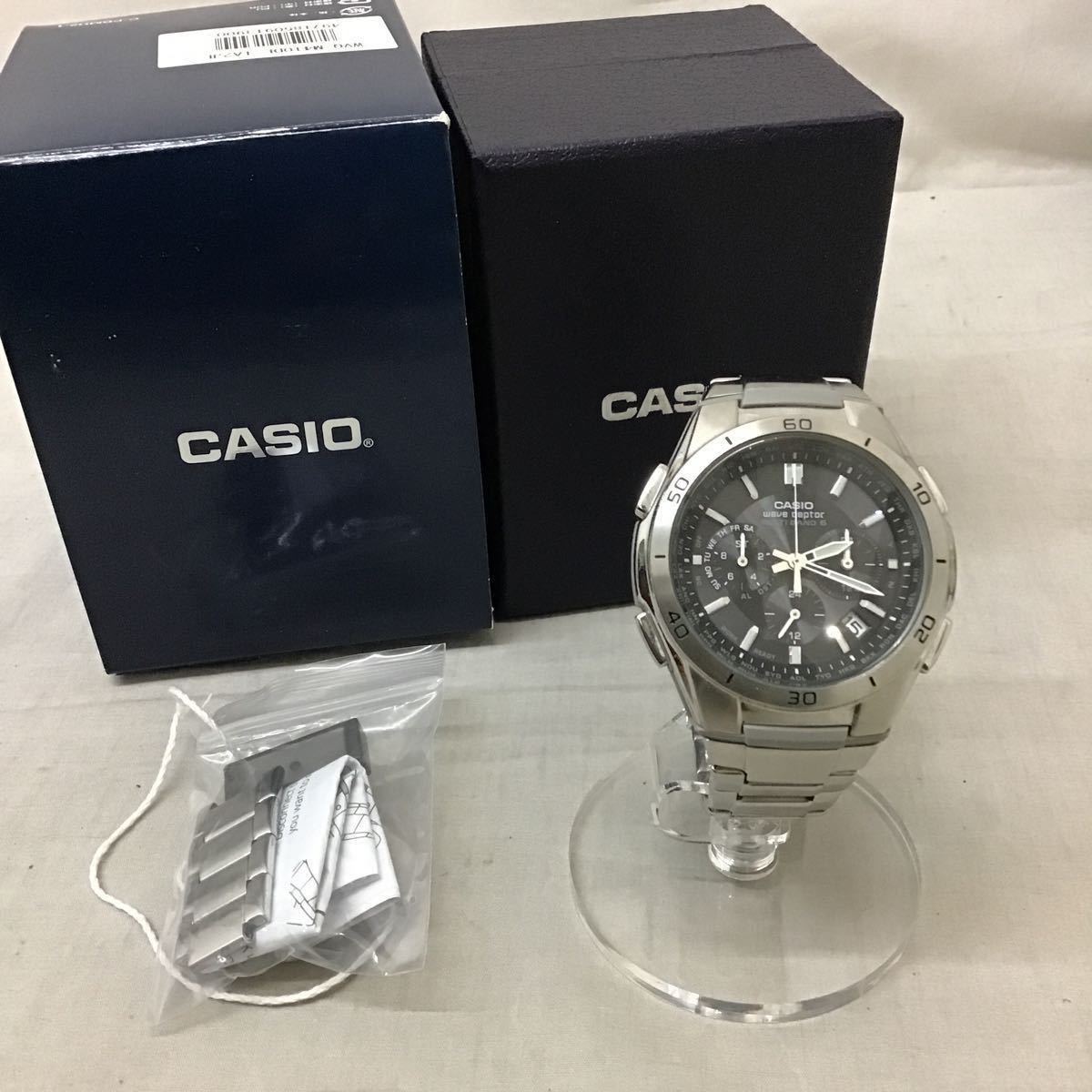 【在庫僅少】 220315【CASIO】カシオ クロノグラフ ウェーブセプター WYQ-M410 アナログ ソーラー腕時計 その他
