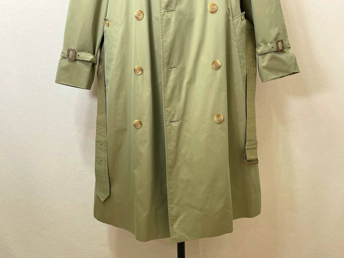  rare { Mint Condition(Dead)/ light . cloth }80s dead [ AQUASCUTUM.. color sphere insect cotton 100% trench coat 40 SHORT Britain made Vintage ]