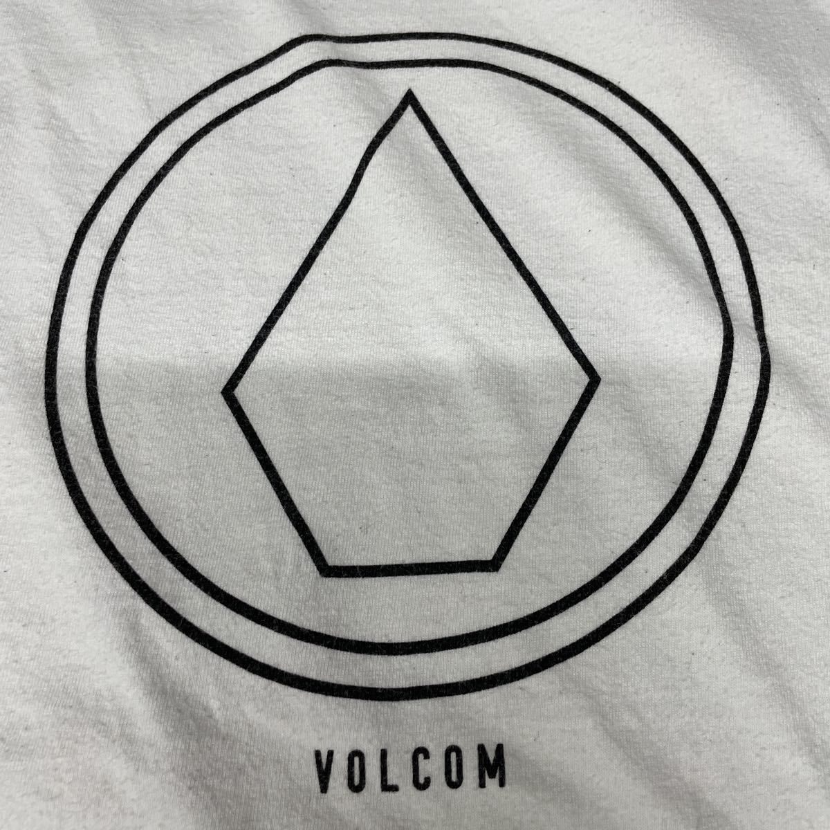 ボルコム volcom 半袖 プリント Tシャツ 白（使用感のある白です） Lサイズ 毛羽立ち、毛玉感全体的にあります_画像1