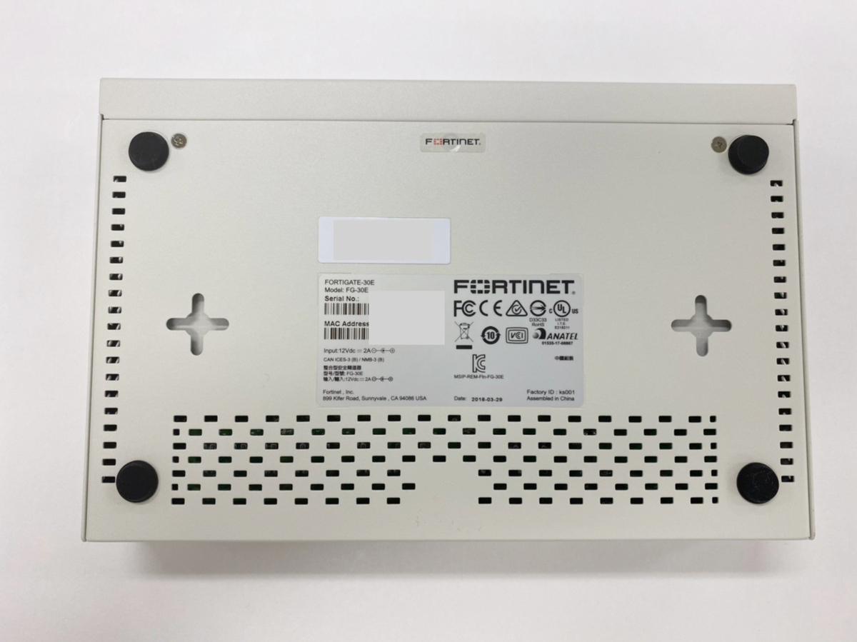 ライセンス期限2025/01/18 <Sランク 清掃済 美品> FORTINET ライセンス期限2025/01/18 <Sランク 清掃済 美品> FORTINET
