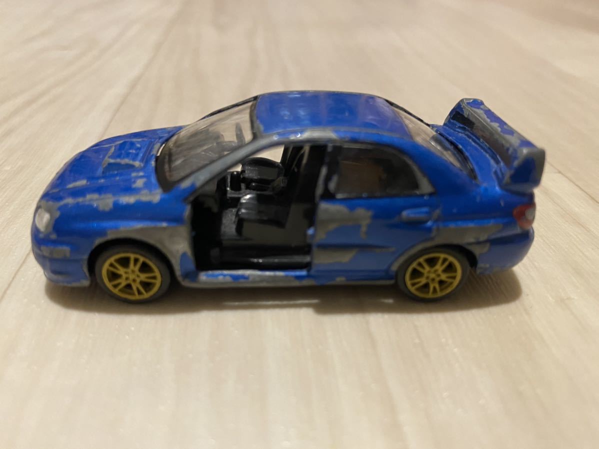 コナミ　国産車名鑑 第1巻　No.004 　1/59　スバル インプレッサWRX 2005 ジャンク_画像3