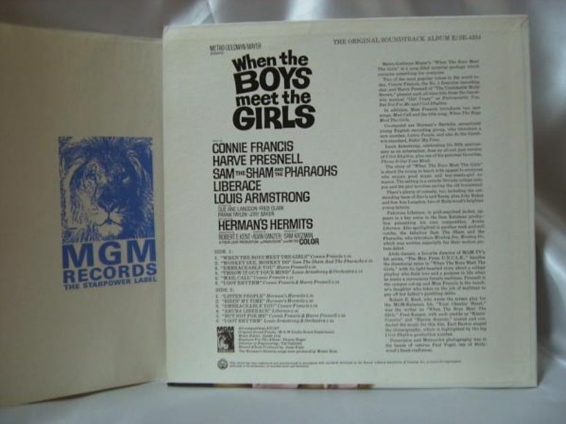 Soundtrack★When The Boys Meet The Girls UK MGM Stereo オリジナル_画像2