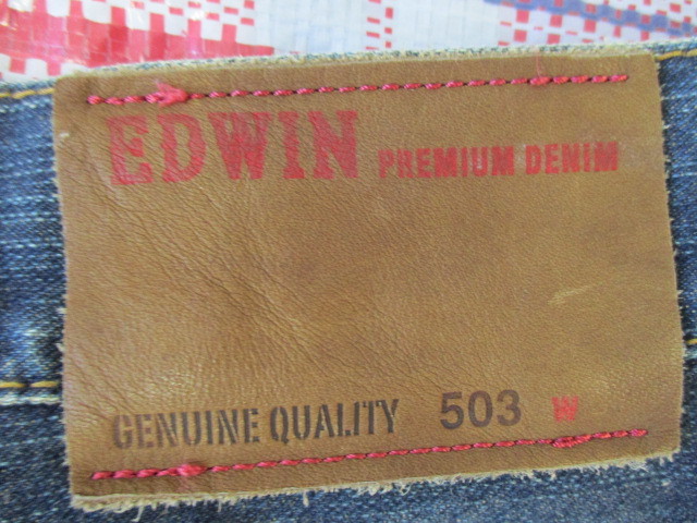 ★ EDWIN PREMIUM DENIM 503 メンズ ショートジーンズ （３２）_画像8