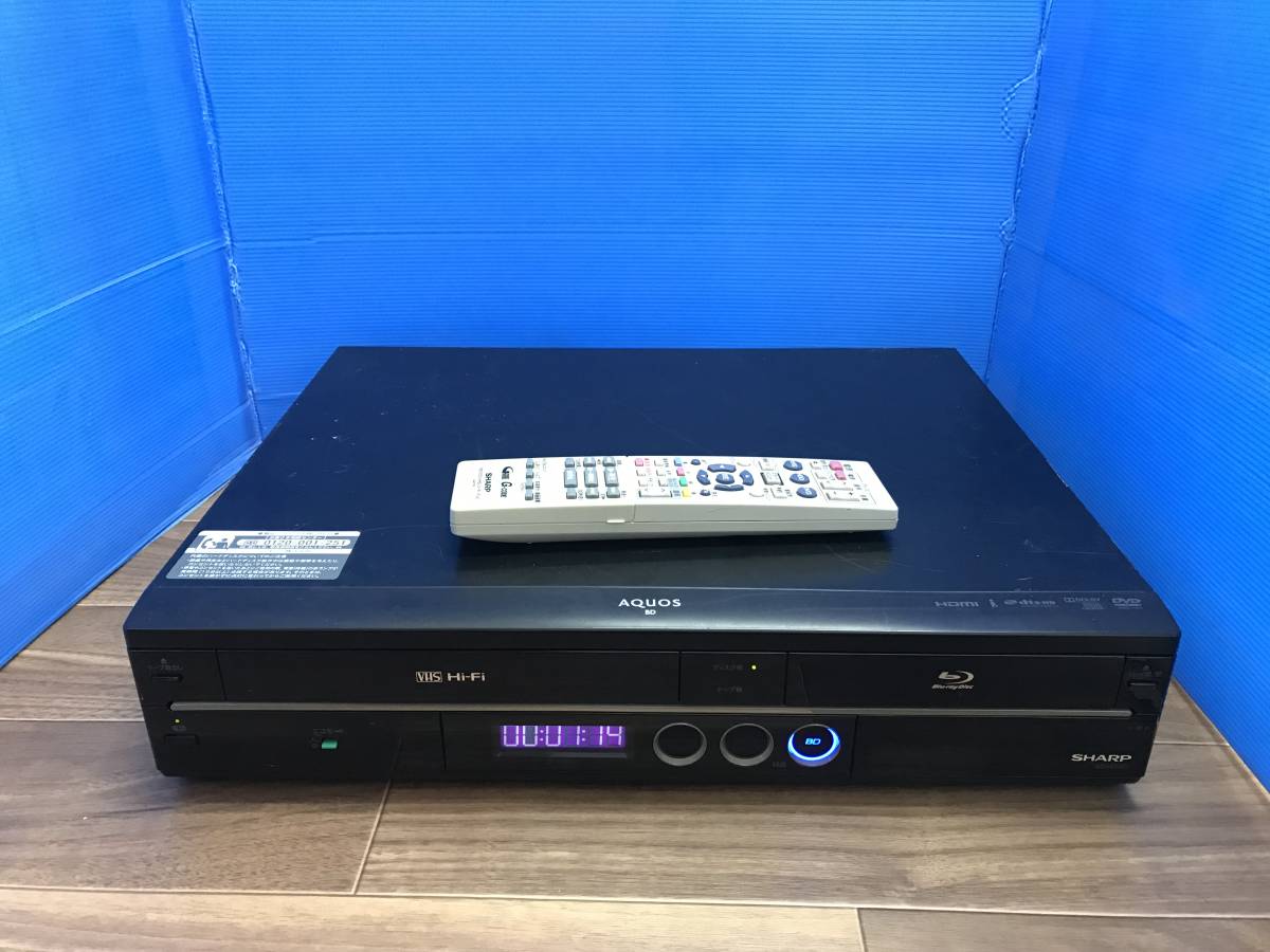 シャープ AQUOS VHS一体型ブルーレイレコーダー BD-HDV22 品B-3263 ic