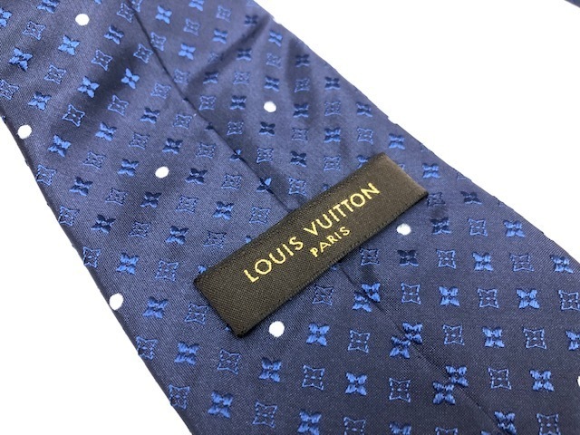 ∞売り切り 大特価 美品 LOUIS VUITTON ルイヴィトン ネクタイ ドット柄 フラワー柄 ネイビー シルク100% メンズ 紳士 ビジネス∞ ∞売り切り 大特価 美品 LOUIS VUITTON ルイヴィトン ネクタイ ドット柄 フラワー柄 ネイビー シルク100% メンズ 紳士 ビジネス∞ - 4